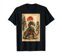 Dragon Japanese Samurai Warrior Vintage Graphic Ukiyo-e Art Maglietta