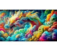 dragon Jigsaw Puzzle impossibili 1000 Pezzi Decorazione per la casa. Giochi di Rilassamento e Intelletto per adulti e ragazzi da 14 annidragon38x26cm/1000pcs