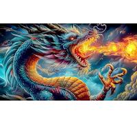 dragon Jigsaw Puzzle impossibili 1000 Pezzi Decorazione per la casa. Rilassamento e Intelletto per Adulti e Bambini da 12 Anni 38x52cm/1000pcs