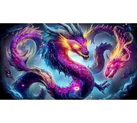 dragon Jigsaw Puzzle impossibili 1000Pcs Decorazione per la casa. Giochi di Rilassamento e Intelletto per adulti e ragazzi da 14 anni 38x52cm/1000pcs