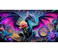 dragon Jigsaw Puzzle impossibili 1000Pcs Decorazione per la casa. Giochi di Rilassamento e Intelletto per adulti e ragazzi da 14 anni 75x50cm/1000pcs