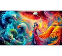 dragon Jigsaw Puzzle impossibili 1000Pcs Decorazione per la casa. Rilassamento e Intelletto per Adulti e Bambini da 12 Annidragon75x50cm/1000pcs