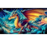 dragon Jigsaw Puzzle Impossible 1000 Pezzi Decorazione per la casa. Giochi di Rilassamento e Intelletto per adulti e ragazzi da 14 anni 38x26cm/1000pcs