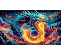 dragon Jigsaw Puzzle Impossible 1000 Pezzi Decorazione per la casa. Rilassamento e Intelletto per Adulti e Bambini da 12 Anni 75x50cm/1000pcs