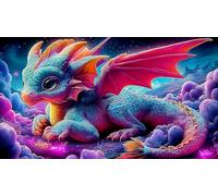dragon Jigsaw Puzzle Impossible 1000 Pezzi Decorazione per la casa. Rilassamento e Intelletto per Adulti e Bambini da 12 Anni 38x26cm/1000pcs