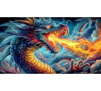 dragon Jigsaw Puzzle Impossible 1000Pcs Decorazione per la casa. Giochi di Rilassamento e Intelletto per adulti e ragazzi da 14 anni 38x52cm/1000pcs