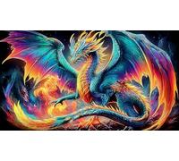 dragon Jigsaw Puzzle Impossible 1000Pcs Decorazione per la casa. Giochi di Rilassamento e Intelletto per adulti e ragazzi da 14 anni 38x52cm/1000pcs