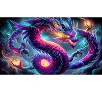 dragon Jigsaw Puzzle Impossible 1000Pcs Decorazione per la casa. Giochi di Rilassamento e Intelletto per adulti e ragazzi da 14 anni 38x26cm/1000pcs