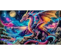 dragon Jigsaw Puzzle Impossible 1000Pcs Decorazione per la casa. Rilassamento e Intelletto per Adulti e Bambini da 12 Anni 75x50cm/1000pcs