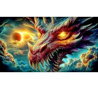 dragon Jigsaw Puzzle Impossible 1000Pcs Decorazione per la casa. Rilassamento e Intelletto per adulti e ragazzi da 14 anni 38x52cm/1000pcs