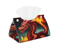 Dragon King in Fire - Custodia lunga per fazzoletti, design elegante e semplice, resistente e impermeabile, adatta per ufficio e casa.