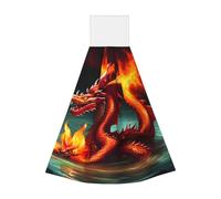 Dragon King in Fire Hangable asciugamano portatile, asciugamano da cucina super assorbente, asciugamano da cucina per bambini adulti bagno cucina appeso asciugamano