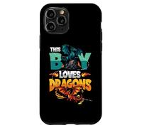 Dragon Lover Kids Questo ragazzo ama i draghi Custodia per iPhone 11 Pro