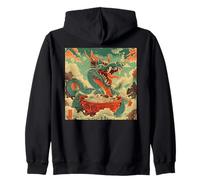 Dragon mangia zuppa di noodle, Giappone, ramen Felpa con Cappuccio