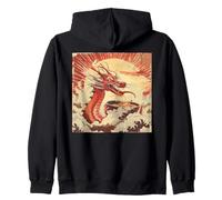 Dragon mangia zuppa di noodle, Giappone, ramen Felpa con Cappuccio