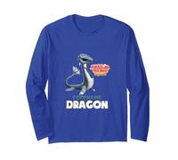 Dragon Mania Legends Nome in codice Dragon Maglia a Manica, Unisex per Adulti, Blu Reale, S