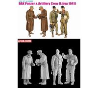 Dak Panzer Artillery Crew 1:35 Figure Plastic Model Kit DRAGON MODELS