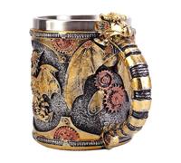 Dragon Mug, 400ml Stainless Steel Medieval Mug, Desk Sculpture Drinkware, Rust-Resistant Design, Ergonomic Handle, for Coffee, Beer, Whiskey, Family, Friends, Party, Camping, Picnic, Halloween