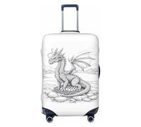 Dragon Nest Sketch Travel Luggage Covers - Copertura elastica per valigie, protezione per bagagli 45-81 cm, Nero , M