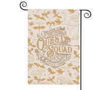 Dragon Novel House Flag Quest Squad Outdoor Portico Decor Dragon Rider Yard Flag Violent Book Lover Reader Home Decor (Quest Flag)