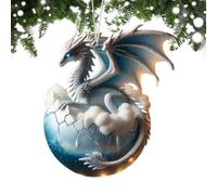 Dragon Ornament - Christmas Ornament | Acrylic Ornament | Acrylic Dragon Fantasy Christmas Pendants, Home Decor for Christmas Tree, Tree Pendants for Christmas Decoration - Christmas Tree Decor