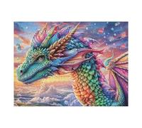 Dragon Pair Wing Mountain Fantasy Wild Nature Puzzle 500 Pezzi Sfida Intellettuale Avanzata Happy Time Rompicapo Per Menti Acute Esercizio Cerebrale Stimolo Mentale Regalo Per Person 500 PCS