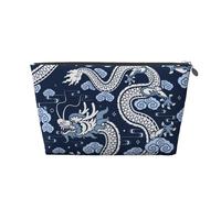 dragon pattern1 borsa per il trucco, trousse da viaggio per articoli da toeletta borsa per il trucco da donna, borsa per il trucco in pelle, graziosa borsa per il trucco, Argento, Taglia unica