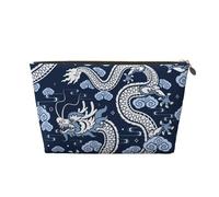 dragon pattern1 borsa per il trucco, trousse da viaggio per articoli da toeletta borsa per il trucco da donna, borsa per il trucco in pelle, graziosa borsa per il trucco, Oro, Taglia unica