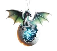Dragon Pendant - Acrylic Fantasy Hanging Piece, Retro Holiday Accent with Detailed Craft, Uniquee Mythic Decor Elevating Interior Style | Elegant Keepsake Ornament, Lightweight Decorative Element