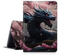 Dragon Pink Sakura Custodia per iPad 9a/8a/7a generazione 10,2" 2021/2020/2019, custodia pieghevole antiurto in pelle PU con supporto pieghevole con auto sleep/wake per iPad da 10,2 pollici