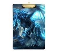 Dragon - Portablocco quadrato formato A4, formato legale, foro standard per allenatori medici, dimensioni 9 x 12