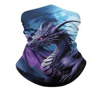 Dragon Purple Moon Ghetta da Collo Antivento Passamontagna Sportiva Sciarpa A Mezza Faccia per Donna Campeggio Unisex Fascia per Capelli