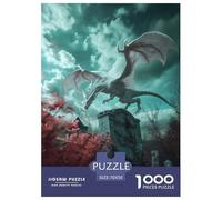 Dragon Puzzle 1000 Pezzi Cimitero Puzzle Gioco Intelligenza Decorazione Interna in Cartone 100% Riciclato per Adulti E Bambini Oltre I 14 Anni 70x50cm/1000pcs