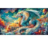 Dragon Puzzle 500 Pezzi Rompicapo Per Momentidi Pace Science Fiction Attività Solitaria Rilassante Antistress Naturale Regalo Per Chi Ama La Tranquillità 500 PCS