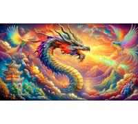 dragon Puzzle Impossible 1000 Pezzi Decorazione per la casa. Rilassamento e Intelletto per adulti e ragazzi da 14 annidragon75x50cm/1000pcs
