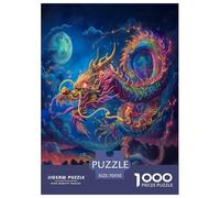 Dragon Puzzle Impossible 1000Pcs Decorazione Per La Casa. Rilassamento E Intelligence Per Adulti E Ragazzi Da 14 Anni 70x50cm/1000pcs