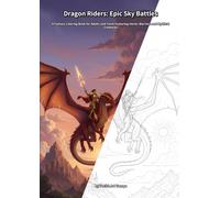 Dragon Riders: Epic Sky Battles: A Fantasy Coloring Book for Adults and Teens Featuring Heroic Warriors and Mythical Creatures