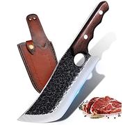 DRAGON RIOT Coltello Mannaia Giapponese, Coltello Carne Professionale, Mannaia da Cucina Full Tang, con Manico Ergonomico, Coltello da Cucina Ultra Affilato, Ideale per la Casa e l'esterno