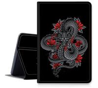 Dragon Roses Custodia per iPad Pro 13" M4 2024, antiurto in pelle PU pieghevole e regolabile con funzione di accensione/spegnimento automatico per iPad Pro M4 2024 da 13 pollici