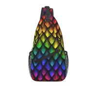 Dragon Scale 13 Donna Uomo Borsa Monospalla Multitasche Zaino Monospalla Leggera Sling Bag Per Lavoro Sportivo Viaggio Sportiva