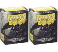Dragon Shield ART10002 Classic Standard Size Sleeves 100pk-Black, Multicoloured (Confezione da 2)