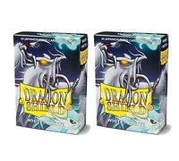 Dragon Shield Bundle: 2 Packs of 60 Count Japanese Size Mini Matte Card Sleeves - Matte White