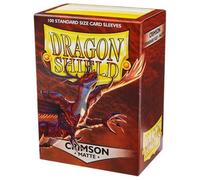 Dragon Shield Matte, Crimson 200 Titolare della Carta, Maniche (2 Packs, 2x100)