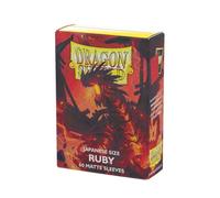 Dragon Shield - Bustine piccole in gel giapponese opaco, 60 pezzi, colore: rubino