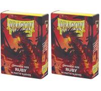 Dragon Shield - Bustine piccole in gel giapponese opaco, 60 pezzi, colore: rubino (Confezione da 2)