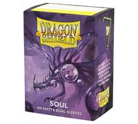 Dragon Shield Doppio Anima Metallico Viola Buste per Tessere 100ct TCG