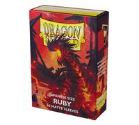 Dragon Shield - Bustine piccole in gel giapponese opaco, 60 pezzi, colore: rubino