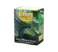 Dragon Shield Manicotti Opachi Dual Standard Verde Mela/Argento 100ct 63x88mm