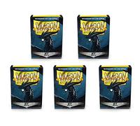 Dragon Shield Matte Jet - Confezione da 5 buste per carte di credito, formato standard da 100 ct