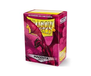 Dragon Shield Matte Magenta Manicotti Per Carte Standard 100 Pezzi Scatola